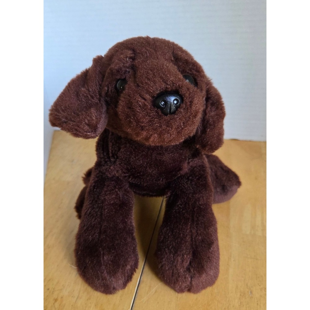 Aurora World Max Chocolate Lab Puppy Dog Plush Flopsie Stuffed Animal 12 inch